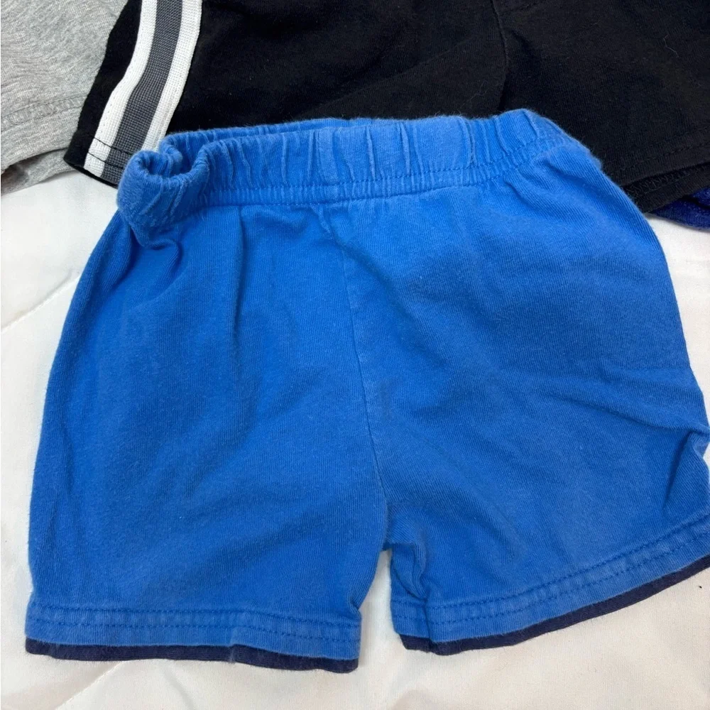 Bundle of 6 Kids Shorts Set - Blue, Black, Gray Athletic shorts
